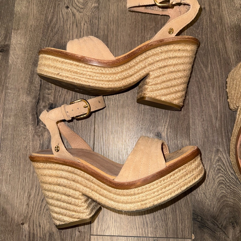 UGG Tan Platform Sandals
